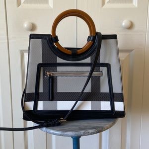 Black & Gray Checkered Purse